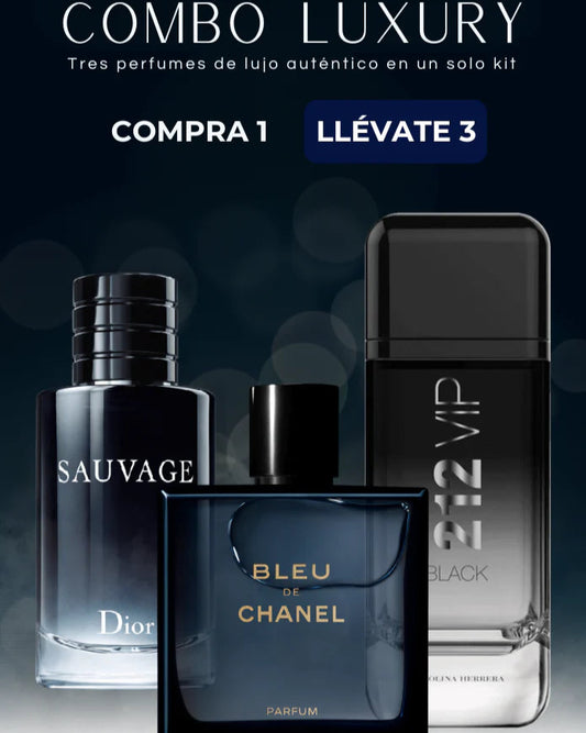 KIT 3: SAUVAGE | BLEU DE CHANEL | 212 VIP